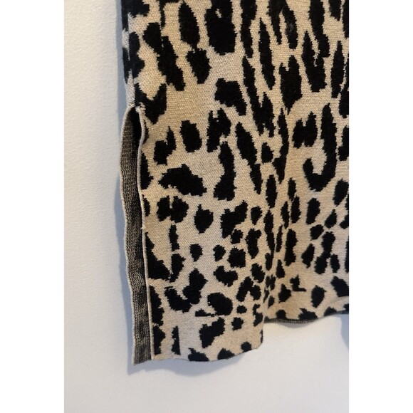 Wishlist Knit Animal Print Midi Skirt Women’s Large Brown Beige Stretch Pull-On - Picture 3 of 8